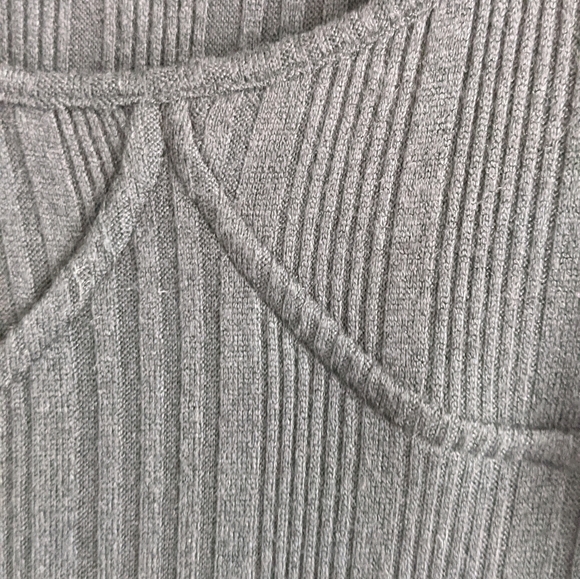 NWT bar III scoop neck sweater bodysuit grey - Picture 6 of 16